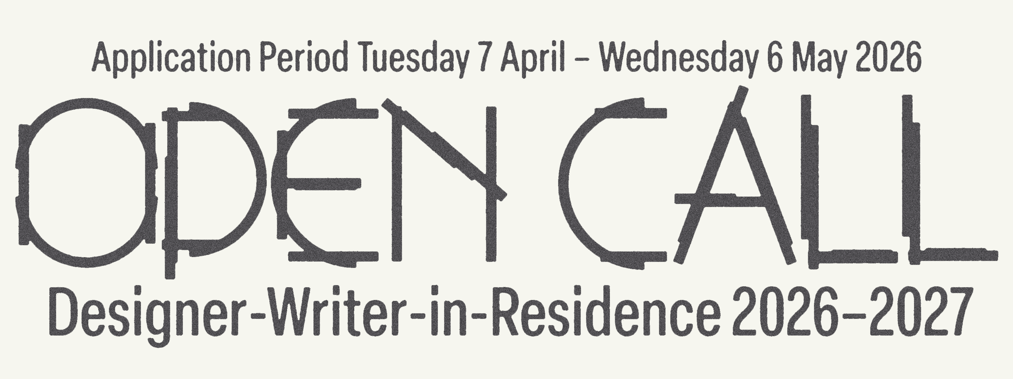 Apply for Designer-Writer-Residency 2026–2027